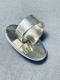 Master Leo Nez Native American Navajo Chunky Coral Sterling Silver Ring-Nativo Arts