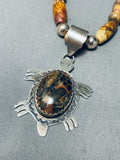 Very Rare Turtle Vintage Native American Navajo Sterling Silver Necklace-Nativo Arts