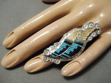 Important Inlay Master Zuni Turquoise Sterling Silver Native American Ring-Nativo Arts