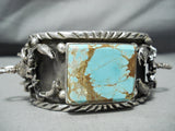 Phenomenal San Felipe Native American 8 Turquoise Sterling Silver Bracelet-Nativo Arts