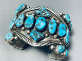 One Of The Most Unique Vintage Native American Navajo Turquoise Sterling Silver Bracelet-Nativo Arts