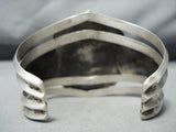 Huge Heavy Vintage Native American Navajo #8 Turquoise Sterling Silver Bracelet-Nativo Arts