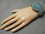 Authentic Vintage Native American Navajo Larry Moses Begay Turquoise Sterling Silver Bracelet-Nativo Arts