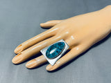 Phenomenal San Felipe Blue Diamond Turquoise Sterling Silver Ring-Nativo Arts