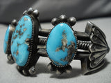 Famous Mystery Artist Vintage Native American Navajo Turquoise Sterling Silver Bracelet Old-Nativo Arts