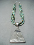 Native American Dan Coriz Santo Domingo Royston Turquoise Sterling Silver Necklace-Nativo Arts