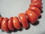 Native American Authentic Singer Chunky Coral Turquoise Sterling Silver Necklace-Nativo Arts