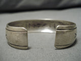 Authentic Vintage Native American Navajo Thomas Singer Sterling Silver Bracelet-Nativo Arts