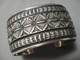 Important Sunny Reeves Silver Genius Sterling Navajo Native American Bracelet-Nativo Arts