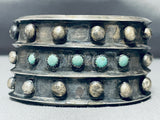 Important Tawney Cruz Vintage Native American Navajo Turquoise Sterling Silver Bracelet-Nativo Arts