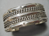 Superlative Vintage Navajo Sterling Silver Bracelet Old Native American-Nativo Arts