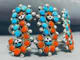 One Of The Most Unique Ever Vintage Native American Zuni Sterling Silver Turquoise Bracelet-Nativo Arts
