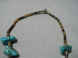 Incredible Vintage Native American Navajo Royston Turquoise Sterling Silver Necklace-Nativo Arts