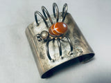 Spider Agate Vintage Southwest Sterling Silver Bracelet Cuff Old-Nativo Arts