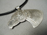 Wonderful Native American Sterling Silver Horse Necklace Pendant-Nativo Arts