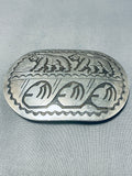 Stunning Vintage Native American Navajo Sterling Silver 2 Bears Huge Buckle-Nativo Arts