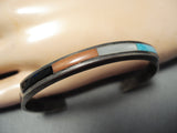 Amazing Vintage Native American Navajo Carico Lake Turquoise Sterling Silver Bracelet Old-Nativo Arts
