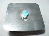 Incredible Vintage Native American Navajo Blue Diamond Turquoise Sterling Silver Trinket Box-Nativo Arts