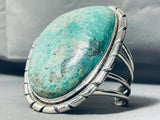 Native American 207 Gram One Of Biggest Ever San Felipe Turquoise Sterling Silver Bracelet-Nativo Arts