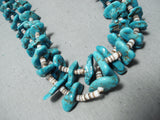 Incredible Authentic Vintage Native American Navajo Sleeping Beauty Turquoise Necklace Old-Nativo Arts