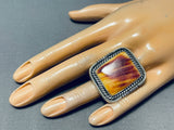 Important Vintage Native American Navajo Ben Begaye (d) Shell Sterling Silver Ring-Nativo Arts