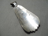 Authentic Vintage Native American Navajo Thomas Singer Sterling Silver Pendant-Nativo Arts