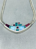 Important Ray Tracey Vintage Native American Navajo Turquoise Sterling Silver Necklace-Nativo Arts