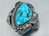 Walter Mitchell Vintage Native American Navajo Turquoise Sterling Silver Bracelet-Nativo Arts
