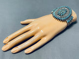 Amazing Vintage Native American Navajo Turquoise Cluster Needlepoint Sterling Silver Bracelet-Nativo Arts