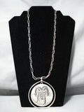 Important Vintage Native American Hopi Gary Elsie Yoyokie Sterling Silver Ram Necklace-Nativo Arts