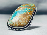 Julian Chavez Vintage Native American Zuni Royston Turquoise Sterling Silver Ring-Nativo Arts