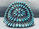 Darlene Kahue Vintage Native American Zuni Turquoise Sterling Silver Bracelet-Nativo Arts