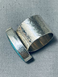 Tremendous Native American Navajo Kingman Turquoise Sterling Silver Giant Ring-Nativo Arts