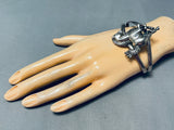 Rare Running Horse Vintage Southwest Sterling Silver Bracelet Cuff-Nativo Arts
