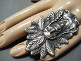 Heavy Signed Chief San Felipe Sterling Silver Ring-Nativo Arts