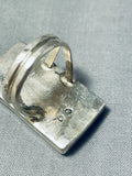 The Best Vintage Native American Navajo Pink Shell Inlay Sterling Silver Ring-Nativo Arts