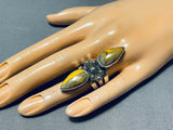 Towering Native American Astounding Honeybee Jasper Sterling Silver Ring-Nativo Arts