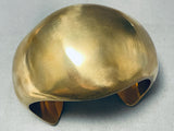 Native American Very Rare Vintage Orville Tsinnie Brass Bracelet Cuff-Nativo Arts