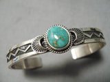 Important Vintage Native American Navajo Royston Turquoise Sterling Silver Bracelet Old-Nativo Arts