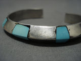 Impressive Vintage Native American Navajo Turquoise Sterling Silver Bracelet Cuff-Nativo Arts