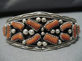 Superlative Vintage Native American Navajo Irene Chiquito Sterling Silver Bracelet Cuff Old-Nativo Arts