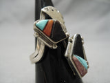 Important Inlay Master Vintage Native American Navajo Turquoise Sterling Silver Ring Old-Nativo Arts