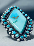 One Of The Most Unique Vintage Native American Navajo Turquoise Sterling Silver Ring-Nativo Arts