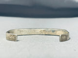 Marvelous Vintage Native American Navajo Malachite Sterling Silver Bracelet Signed-Nativo Arts
