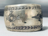 Outstanding Vintage Native American Navajo Sterling Silver Huge Bracelet-Nativo Arts