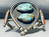 Big Museum Quality Vintage Native American Navajo Turquoise Sterling Silver Bracelet-Nativo Arts