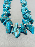 149 Gram Vintage Native American Navajo Turquoise Nugget Heishi Necklace Old-Nativo Arts