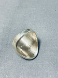 Incredible Cal Peterson Native American Navajo Sterling Silver Turtle Ring Signed-Nativo Arts