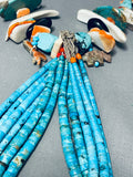 Native American One Of The Most Incredible Vintage Santo Domingo Turquoise Jacla Necklace-Nativo Arts