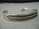 Important Vintage Native American Navajo Bruce Morgan Hand Wrought Sterling Silver Bracelet-Nativo Arts